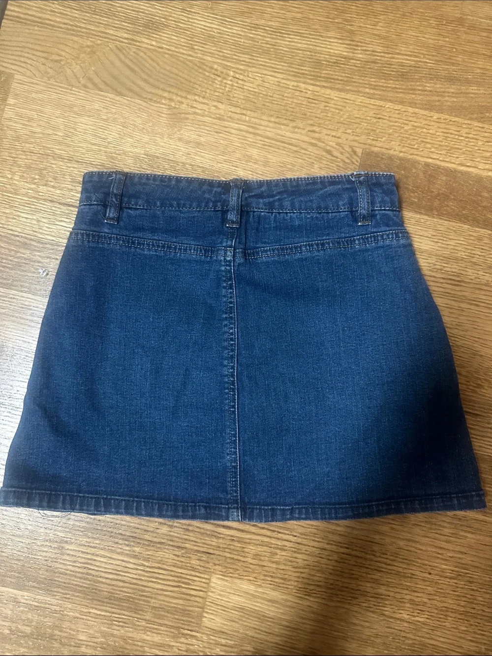 Justice Navy Denim Skort with Studded Front Pockets